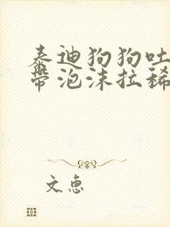 泰迪狗狗吐黄水带泡沫拉稀封面