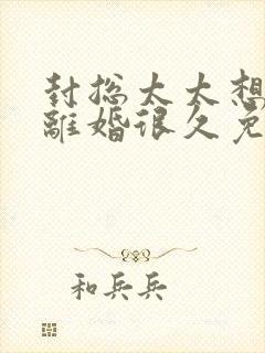 封总太太想跟你离婚很久免费阅读封面