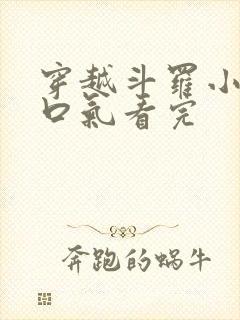 穿越斗罗小说一口气看完