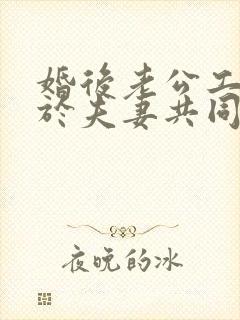 婚后老公工资属于夫妻共同财产吗