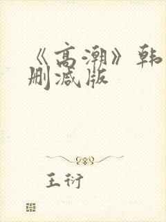 《高潮》韩国无删减版封面