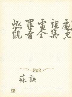 燃罪电视剧在线观看全集免费播放