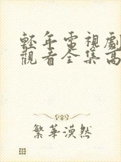 轻年电视剧免费观看全集高清版