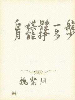 自媒体一般一个月能挣多少钱?