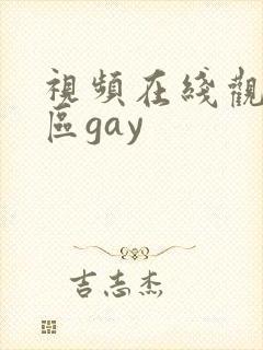 视频在线观看一区gay