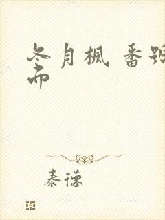 冬月枫 番号封面