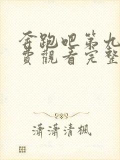 奔跑吧第九季免费观看完整版高清