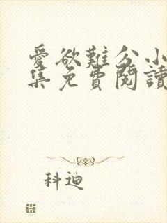 爱欲难分小说全集免费阅读封面