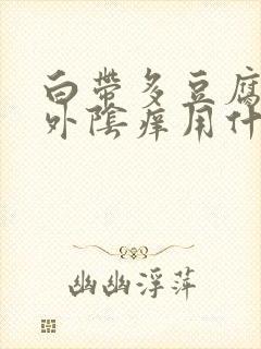 白带多豆腐渣状外阴痒用什么药