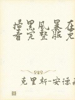 扫黑风暴在线观看完整版免费观看