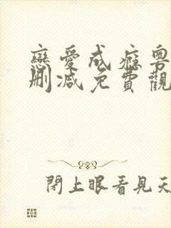 恋爱成瘾粤语无删减免费观看