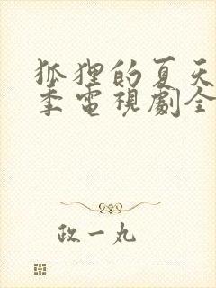 狐狸的夏天第一季电视剧全集免费