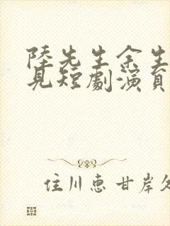 陆先生余生不再见短剧演员表