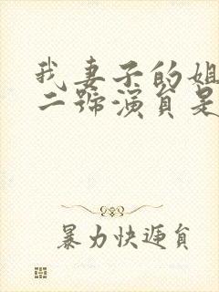 我妻子的姐姐女二号演员是谁