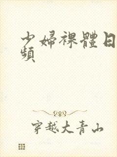 少妇裸体日b视频