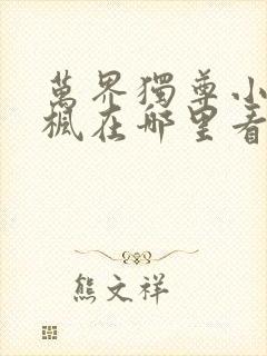 万界独尊小说林枫在哪里看