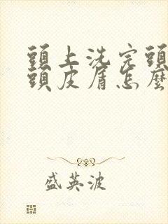 头上洗完头还有头皮屑怎么办封面