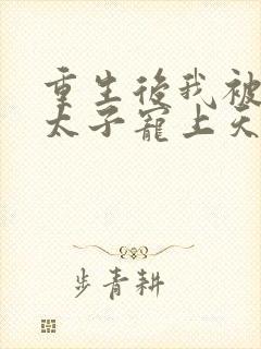 重生后我被黑化太子宠上天封面