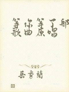 等你等了那么久歌曲原唱封面