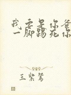 我要是你爸,早一脚踢死你了