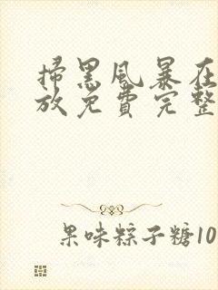 扫黑风暴在线播放免费完整版封面