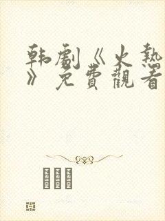 韩剧《火热追击》免费观看