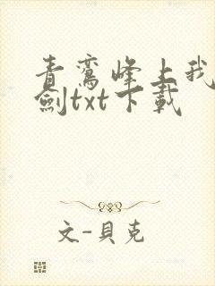 青鸾峰上我有一剑txt下载