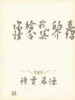 你给我的喜欢剧情分集介绍封面