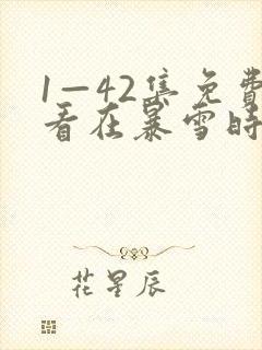 1—42集免费看在暴雪时分