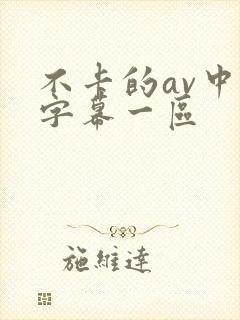 不卡的av中文字幕一区封面