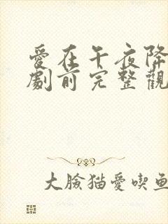 爱在午夜降临短剧前完整观看