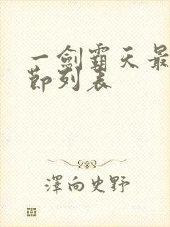 一剑霸天最新章节列表