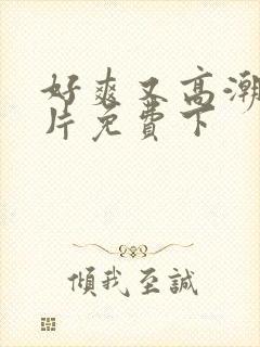 好爽又高潮了毛片免费下