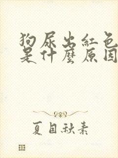 狗尿出红色的尿是什么原因