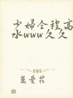 少妇全程高潮喷水www久久封面