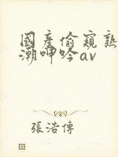 国产偷窥熟妇高潮呻吟av