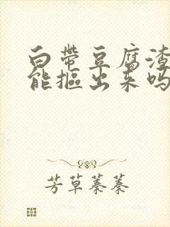 白带豆腐渣用手能抠出来吗