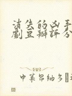 消失的凶手电视剧豆瓣评分