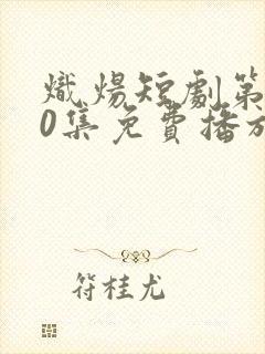 炽炀短剧第100集免费播放