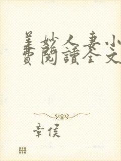 美妙人妻小说免费阅读全文封面