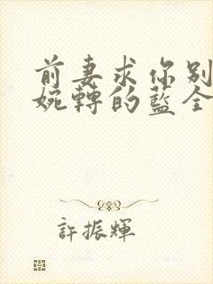 前妻求你别改嫁婉转的蓝全文txt