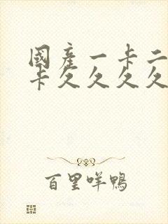 国产一卡二卡三卡久久久久久久