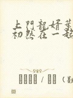 上门龙婿叶辰萧初然在一起了吗封面