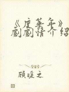 《度华年》电视剧剧情介绍