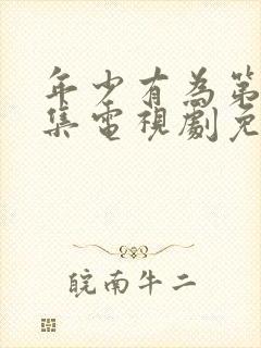 年少有为第10集电视剧免费观看封面