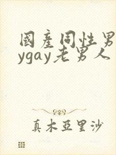 国产同性男gaygay老男人