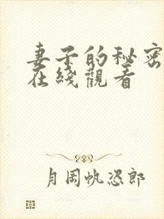 妻子的秘密电影在线观看封面