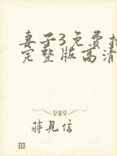 妻子3免费播放完整版高清韩剧