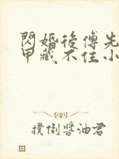 闪婚后傅先生马甲藏不住小说txt封面