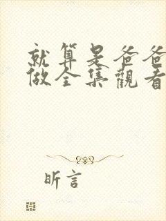 就算是爸爸也想做全集观看